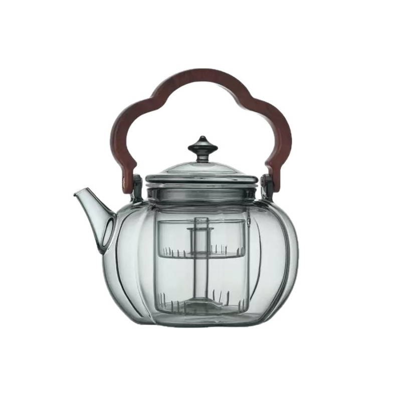 Ceainic din sticlă cu plită electrică din ceramică, ceainic transparent pentru apă, set de ceai pentru uz casnic