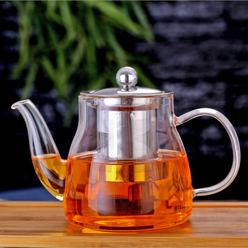 Ceainic din sticlă borosilicată de înaltă rezistență cu filtru din oțel inoxidabil – Set Gongfu pentru ceai roșu
