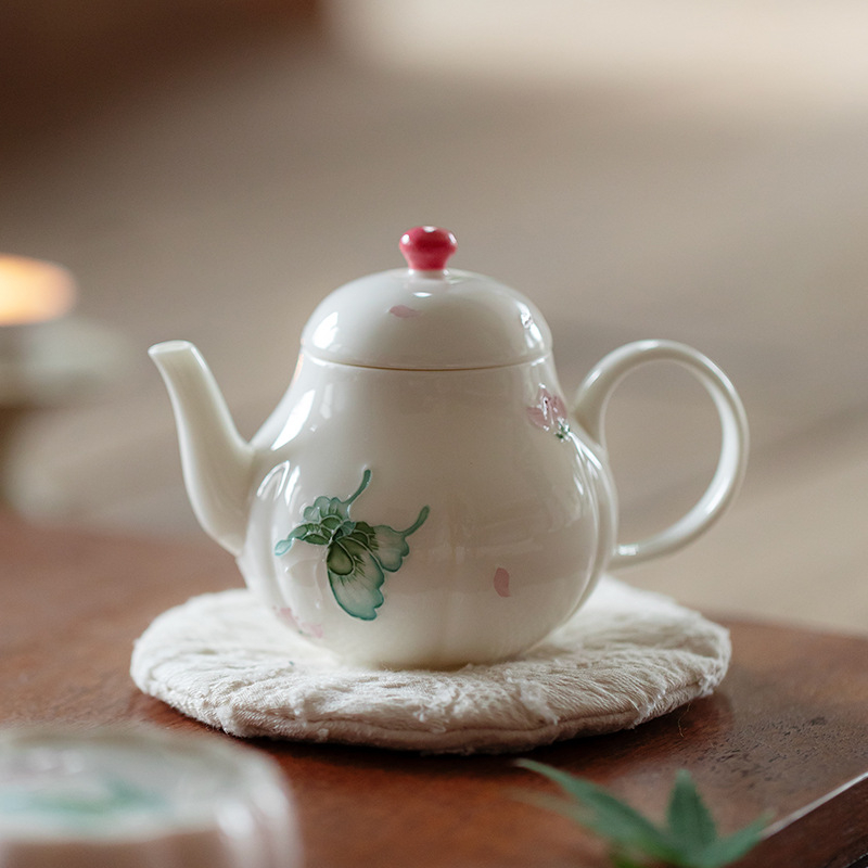 Ceainic pictat manual cu glazură Arita, ceramică mică pentru uz casnic, aspect elegant