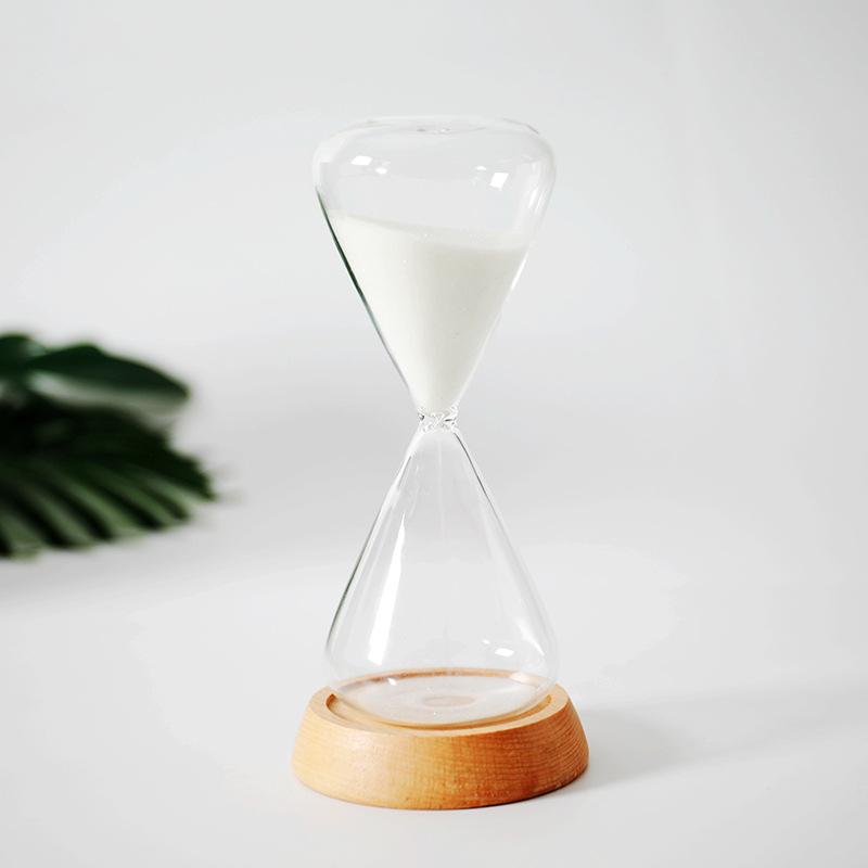 Clepsidră din sticlă, 15 minute, design minimalist, ornament creativ personalizat, cadou de ziua de naștere.