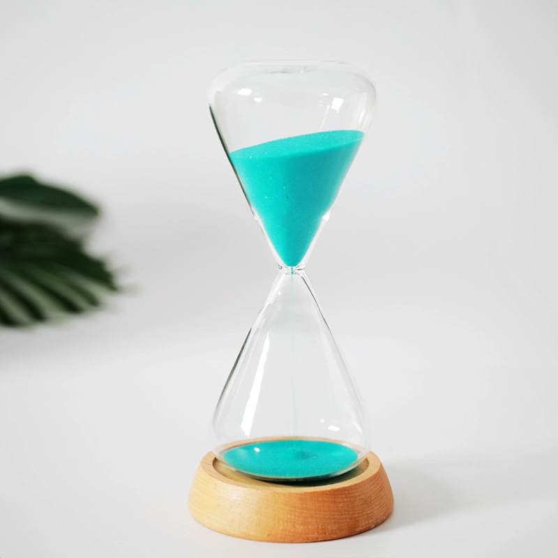 Clepsidră din sticlă, 15 minute, design minimalist, ornament creativ personalizat, cadou de ziua de naștere.