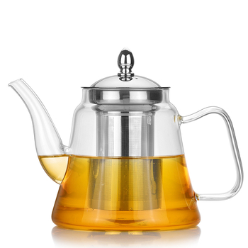 Ceainic din borosilicat, cu logo personalizat, pentru uz casnic, cu separare ceai-apă