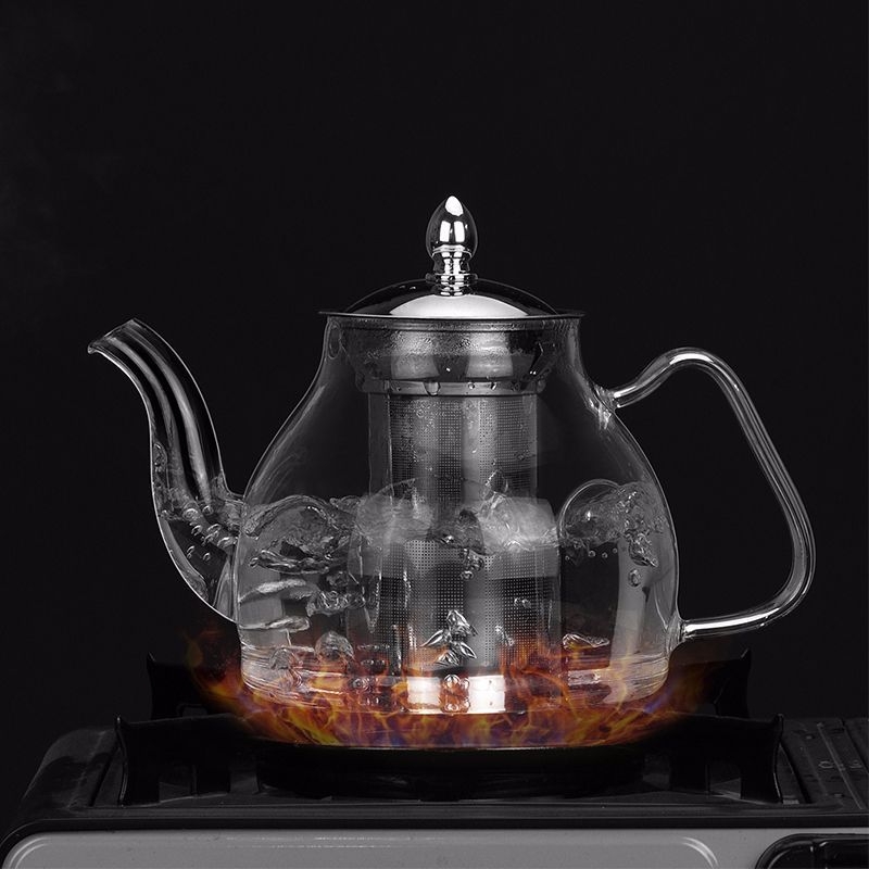 Ceainic din borosilicat, cu logo personalizat, pentru uz casnic, cu separare ceai-apă