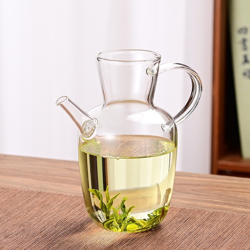 Ceainic din sticlă borosilicat, 500 ml, stil chinezesc nou, imitatie Song, pentru uz casnic, cu funcție de fierbere a apei