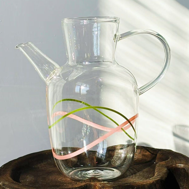 Ceainic din sticlă borosilicat, 500 ml, stil chinezesc nou, imitatie Song, pentru uz casnic, cu funcție de fierbere a apei