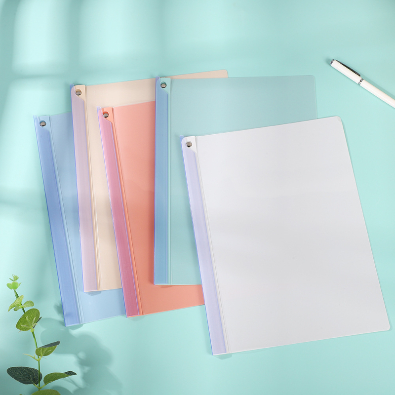 Dosar A4 rotativ pentru fișiere, dosar transparent pentru lucrări de examen, dosar de birou colorat cu tijă de tragere