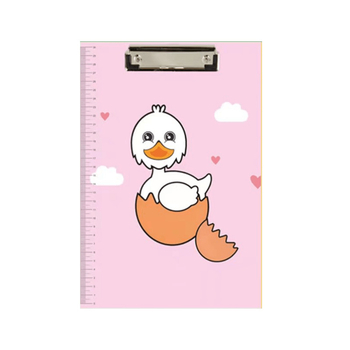 Clipboard pentru studenți cu design Cartoon, clemă din plastic pentru formatul A4 și suprafață de scriere dură