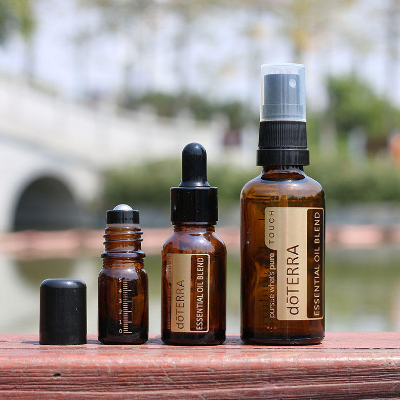 5 ml-50 ml Doterra smeđe staklena bočica za doziranje s zaštitom od svjetla — prazne bočice s rollerom, sprejem, losionom i kapljicom