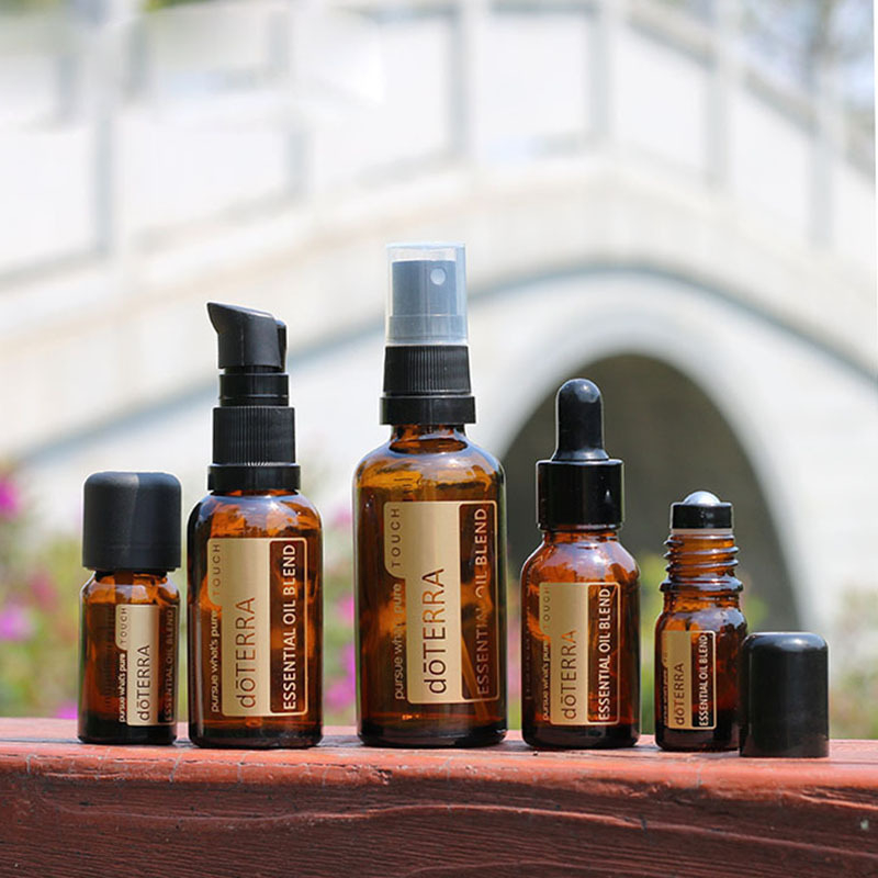 5 ml-50 ml Doterra smeđe staklena bočica za doziranje s zaštitom od svjetla — prazne bočice s rollerom, sprejem, losionom i kapljicom