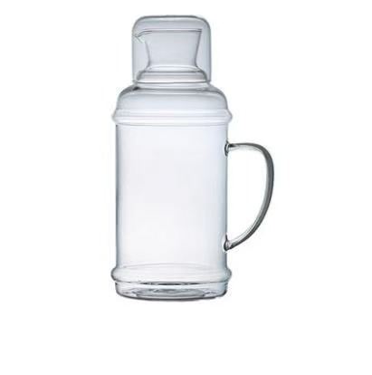Džbán de apă din sticlă borosilicată de înaltă calitate, rezistent la căldură, cu model glaciar, volum mare, design modern minimalist, potrivit pentru frigider