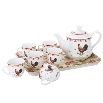 Set ceramic pentru ceainic pentru uz casnic, cu capacitate mare, rezistent la temperaturi înalte, ceainic filtrant pentru ceai și cafea