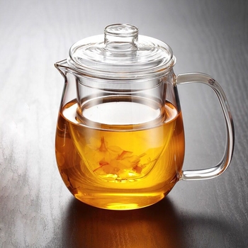 Ceainic din sticlă borosilicată, set simplu modern de preparare a ceaiului, capacitate mare, design cu pinguin