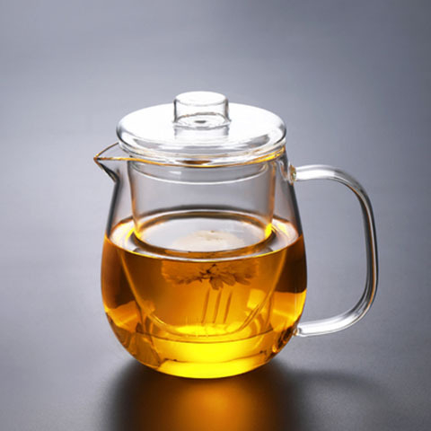 Ceainic din sticlă borosilicată, set simplu modern de preparare a ceaiului, capacitate mare, design cu pinguin