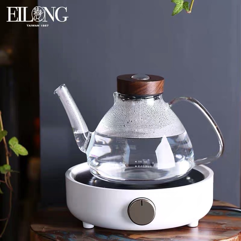 Yilong ceainic din sticlă rezistentă la temperatură, cu filtru