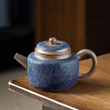 Ceainic ceramic cu filtru, lucrat manual – set de ceai în stil vintage Gongfu, capacitate mare pentru preparare acasă
