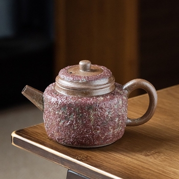 Ceainic ceramic cu filtru, lucrat manual – set de ceai în stil vintage Gongfu, capacitate mare pentru preparare acasă