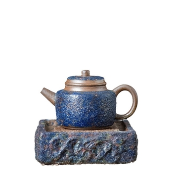 Ceainic ceramic cu filtru, lucrat manual – set de ceai în stil vintage Gongfu, capacitate mare pentru preparare acasă