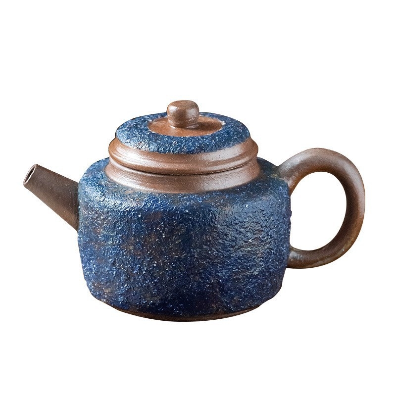 Ceainic ceramic cu filtru, lucrat manual – set de ceai în stil vintage Gongfu, capacitate mare pentru preparare acasă