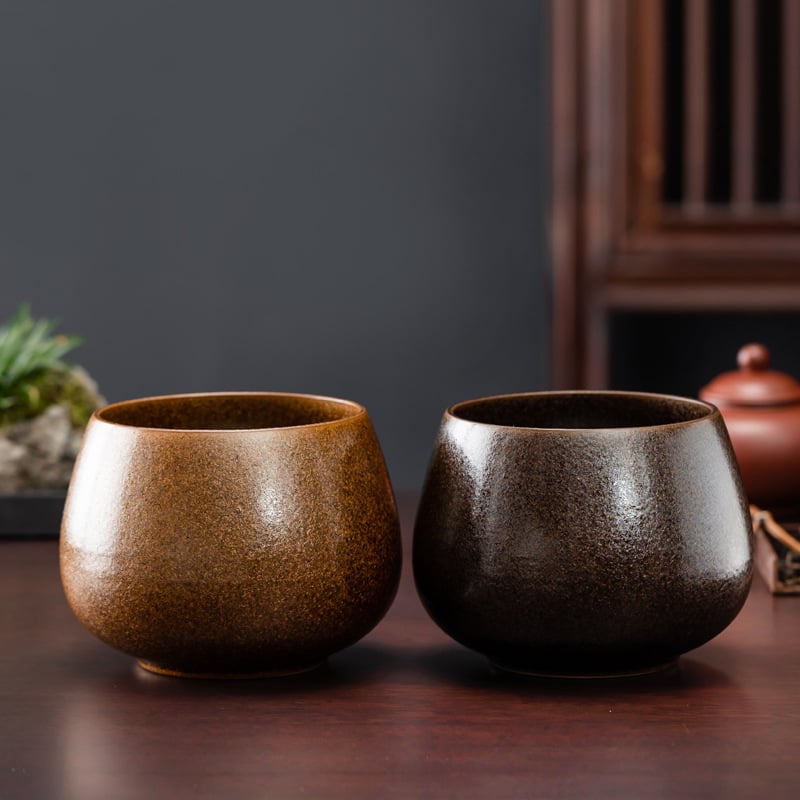 Vas rustic Jian Shui pentru reziduurile de ceai, ceramică pentru ceremonia ceaiului