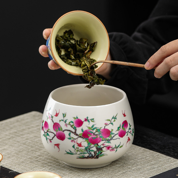 Vas ceramic premium pentru resturi de ceai și bazin de spălat cești pentru ceremonia Gong Fu