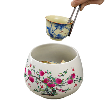 Vas ceramic premium pentru resturi de ceai și bazin de spălat cești pentru ceremonia Gong Fu