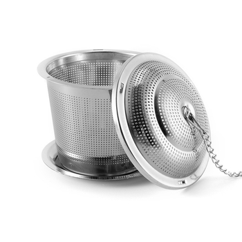 Ze Rong Bilă de infuzie ceai din oțel inoxidabil 304 cu capac și lanț — formă de butoi, filtru de ceai, disponibile în dimensiuni mari și mici