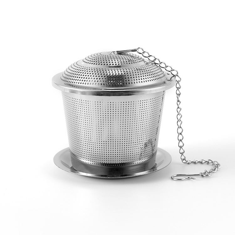 Ze Rong Bilă de infuzie ceai din oțel inoxidabil 304 cu capac și lanț — formă de butoi, filtru de ceai, disponibile în dimensiuni mari și mici