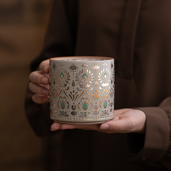 Vas ceramic Gongfu pentru ceai, de înaltă calitate, de masă, cu pâlnie pentru apa reziduală