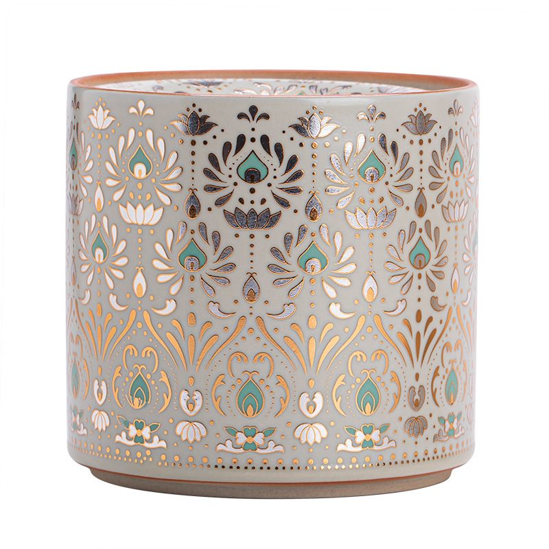 Vas ceramic Gongfu pentru ceai, de înaltă calitate, de masă, cu pâlnie pentru apa reziduală
