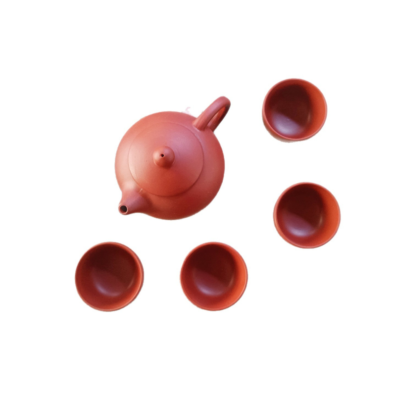 Set de ceai portabil din ceramică, 5 piese: ceainic și cești, cutie cadou, personalizare cu logo