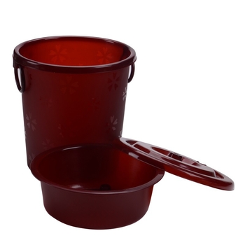 Găleată din plastic pentru resturi de ceai, cu capac filtrant