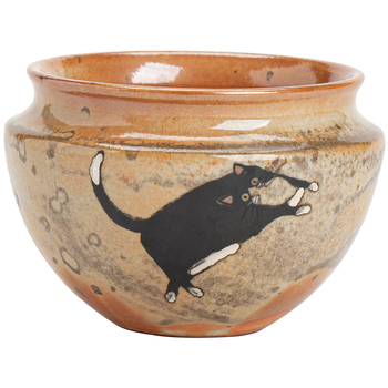 Set ceramic pentru ceremonia ceaiului: ceașcă mică pentru spălarea ceaiului și vas pentru resturi de ceai