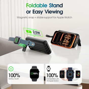 Μαγνητική Ασύρματη Power Bank για Apple Watch με μεγάλη χωρητικότητα και γρήγορη φόρτιση, UL2056/ISO900 πιστοποιημένη