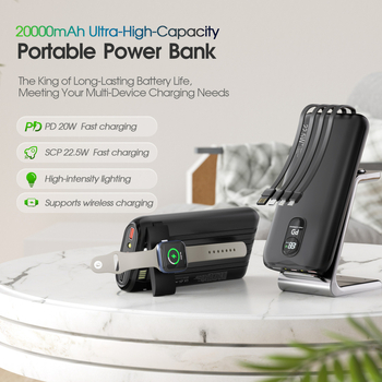 Μαγνητική Ασύρματη Power Bank για Apple Watch με μεγάλη χωρητικότητα και γρήγορη φόρτιση, UL2056/ISO900 πιστοποιημένη