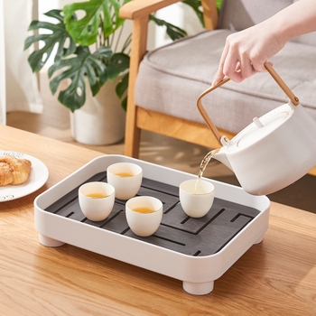 Tavă de ceai în stil japonez pentru uz casnic, design modern minimalist, pătrată