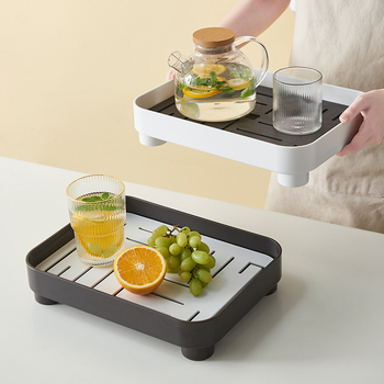 Tavă de ceai în stil japonez pentru uz casnic, design modern minimalist, pătrată