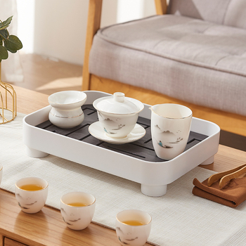 Tavă de ceai în stil japonez pentru uz casnic, design modern minimalist, pătrată