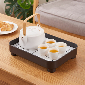 Tavă de ceai în stil japonez pentru uz casnic, design modern minimalist, pătrată