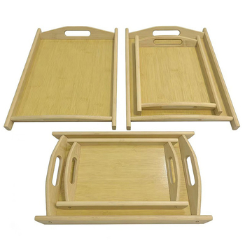 Tavă minimalistă în stil japonez pentru ceai, din bambus și lemn, dreptunghiulară, pentru uz casnic și comercial, tavă mare pentru ceai, veselă pentru camping.