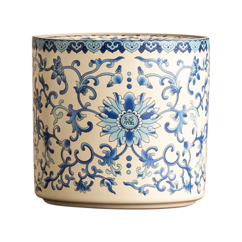 Accesorii ceramice pentru ceai cu motiv Ru Kiln Lotus Vine: cenușieră, vas de spălat ceai, borcan pentru resturi de ceai, accesorii pentru prepararea ceaiului