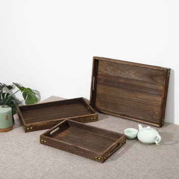 Tavă de ceai din lemn în stil japonez, design minimalist pentru uz casnic – set cu suporturi pentru cești