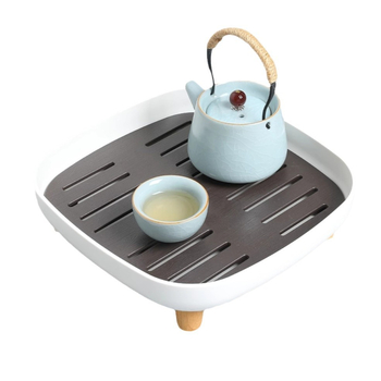 Tăviță de ceai în stil Japonez pentru uz casnic, set Kungfu ceai modern, compact, cu depozitare a apei și tavă de drenaj.