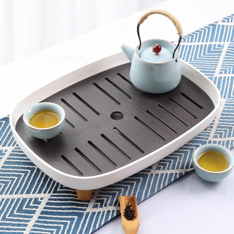 Tăviță de ceai în stil Japonez pentru uz casnic, set Kungfu ceai modern, compact, cu depozitare a apei și tavă de drenaj.
