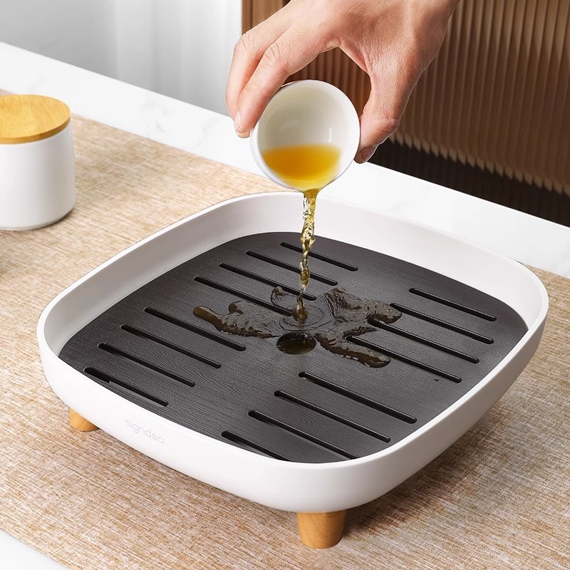 Tăviță de ceai în stil Japonez pentru uz casnic, set Kungfu ceai modern, compact, cu depozitare a apei și tavă de drenaj.