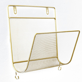 Raft din fier, montat pe perete, stil Nordic, pentru cărți și reviste — depozitare minimalistă pentru living