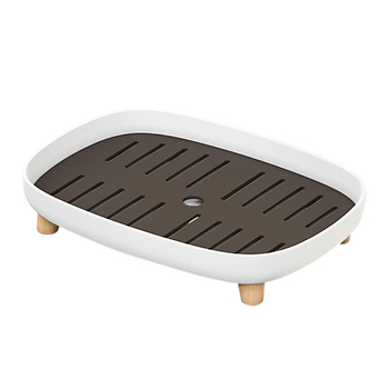 Tavă de ceai din plastic pentru uz casnic, suport minimalist modern pentru cești, cu drenaj, pentru sufragerie.
