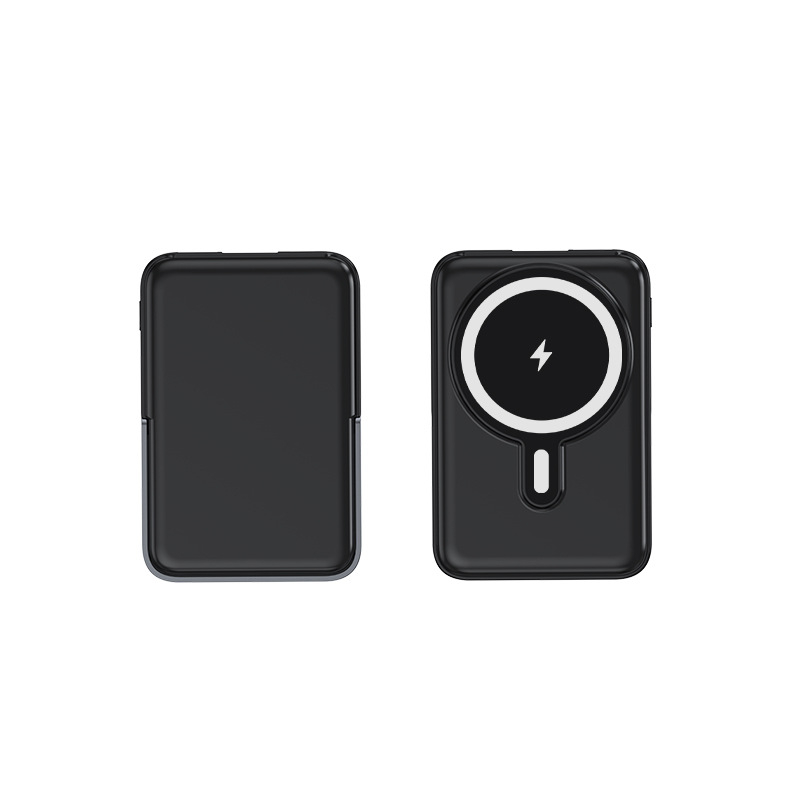 Μαγνητική ασύρματη power bank 10000 mAh με βάση στήριξης, συμπαγής, γρήγορη φόρτιση, προσαρμοζόμενη
