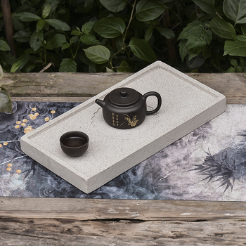 Tăviță de ceai ceramică, absorbentă, uscare rapidă, mică, dreptunghiulară