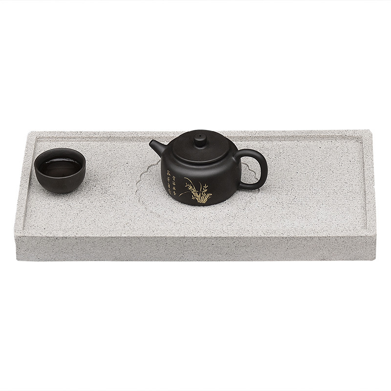 Tăviță de ceai ceramică, absorbentă, uscare rapidă, mică, dreptunghiulară
