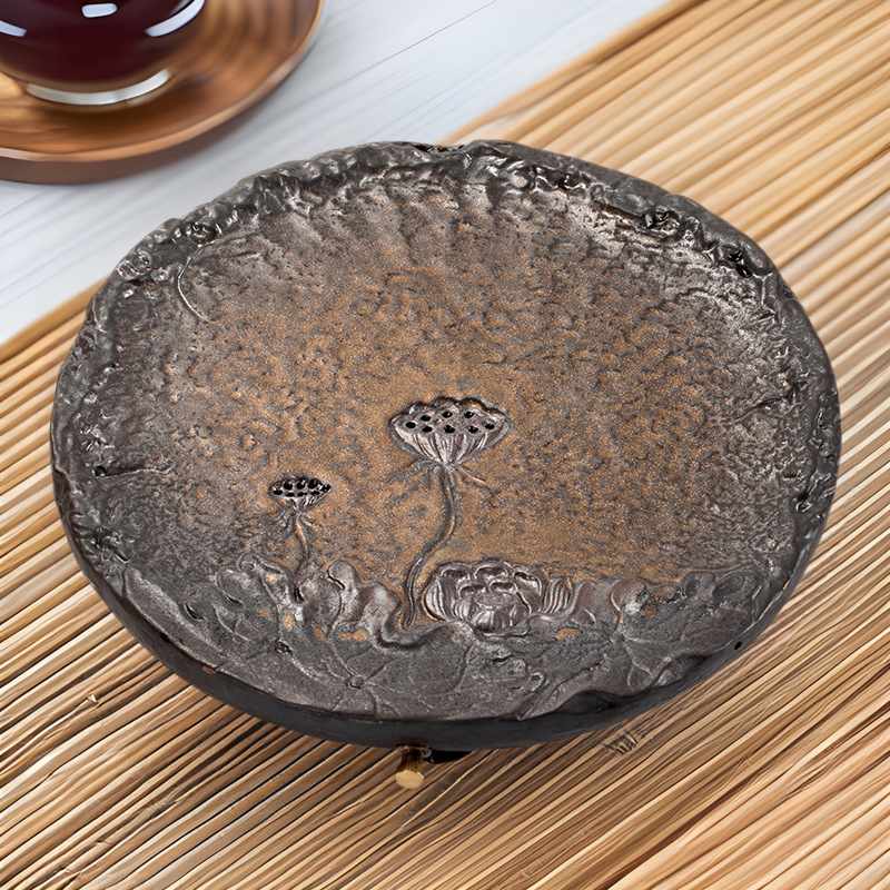 Tavă ceramică pentru ceai cu design ușor luxos, tavă de uscare a apei pentru uz casnic, pentru balcon și sufragerie, stil japonez minimalist, retro chinezesc pentru întâmpinarea oaspeților